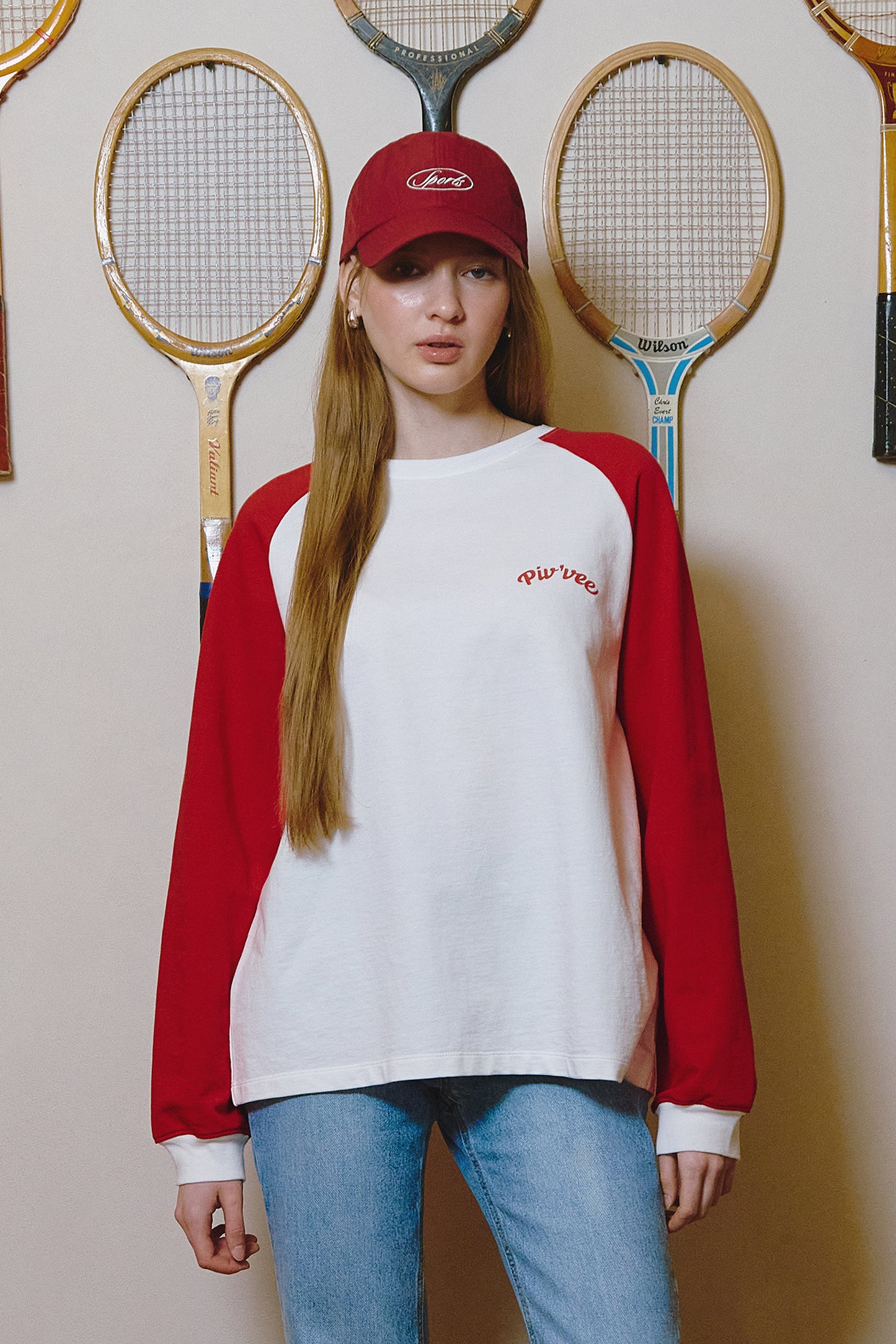 piv'vee twins raglan t-shirt - the golf season | one stop for your golf shopping!