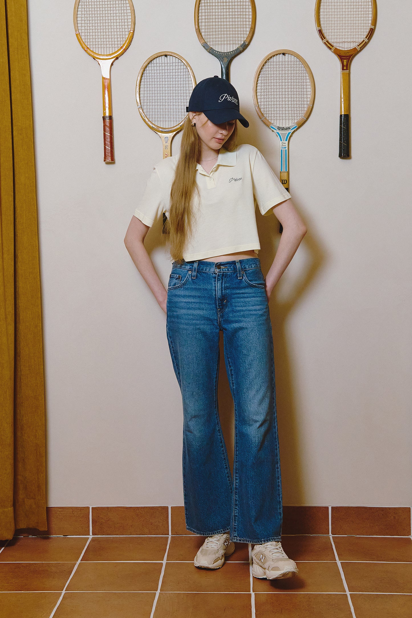 piv'vee lettering crop pk shirt - the golf season | one stop for your golf shopping!