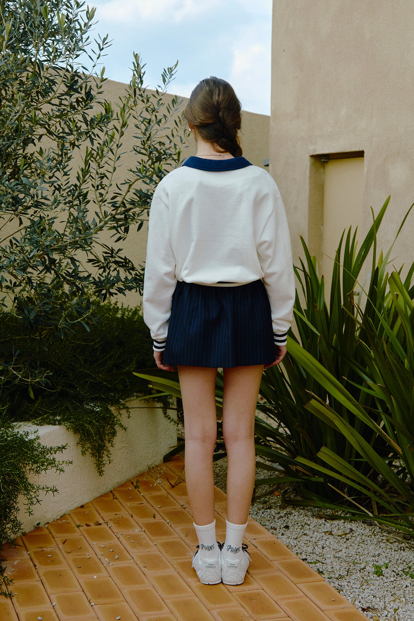 piv'vee pinstripe drawstring mini skirt - the golf season | one stop for your golf shopping!