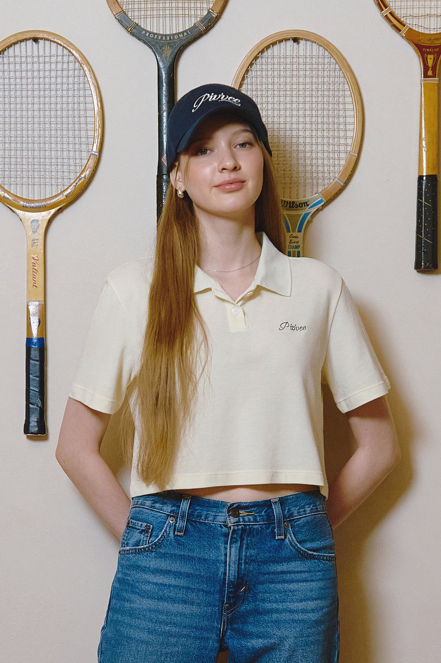 piv'vee lettering crop pk shirt - the golf season | one stop for your golf shopping!