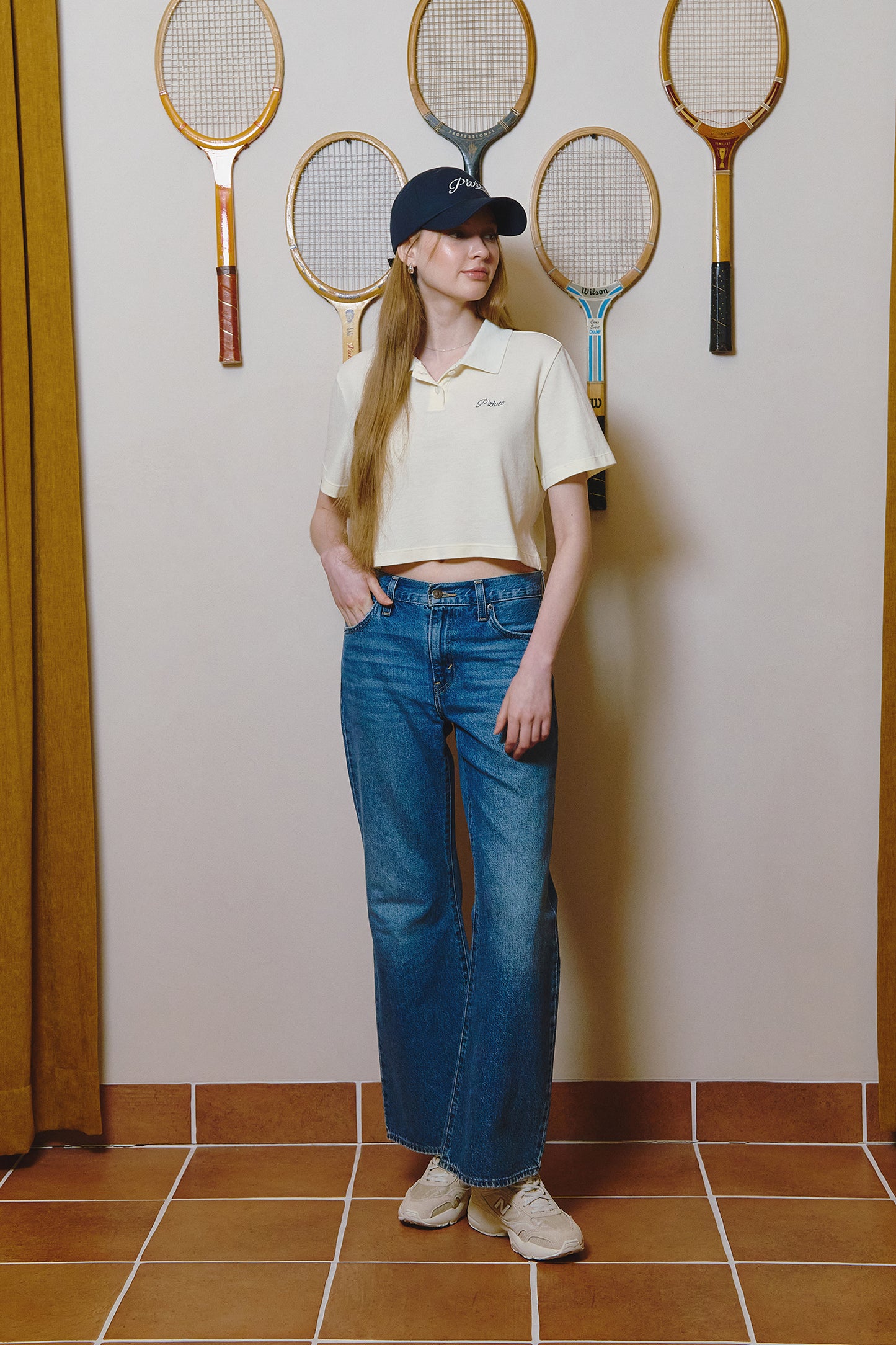 piv'vee lettering crop pk shirt - the golf season | one stop for your golf shopping!