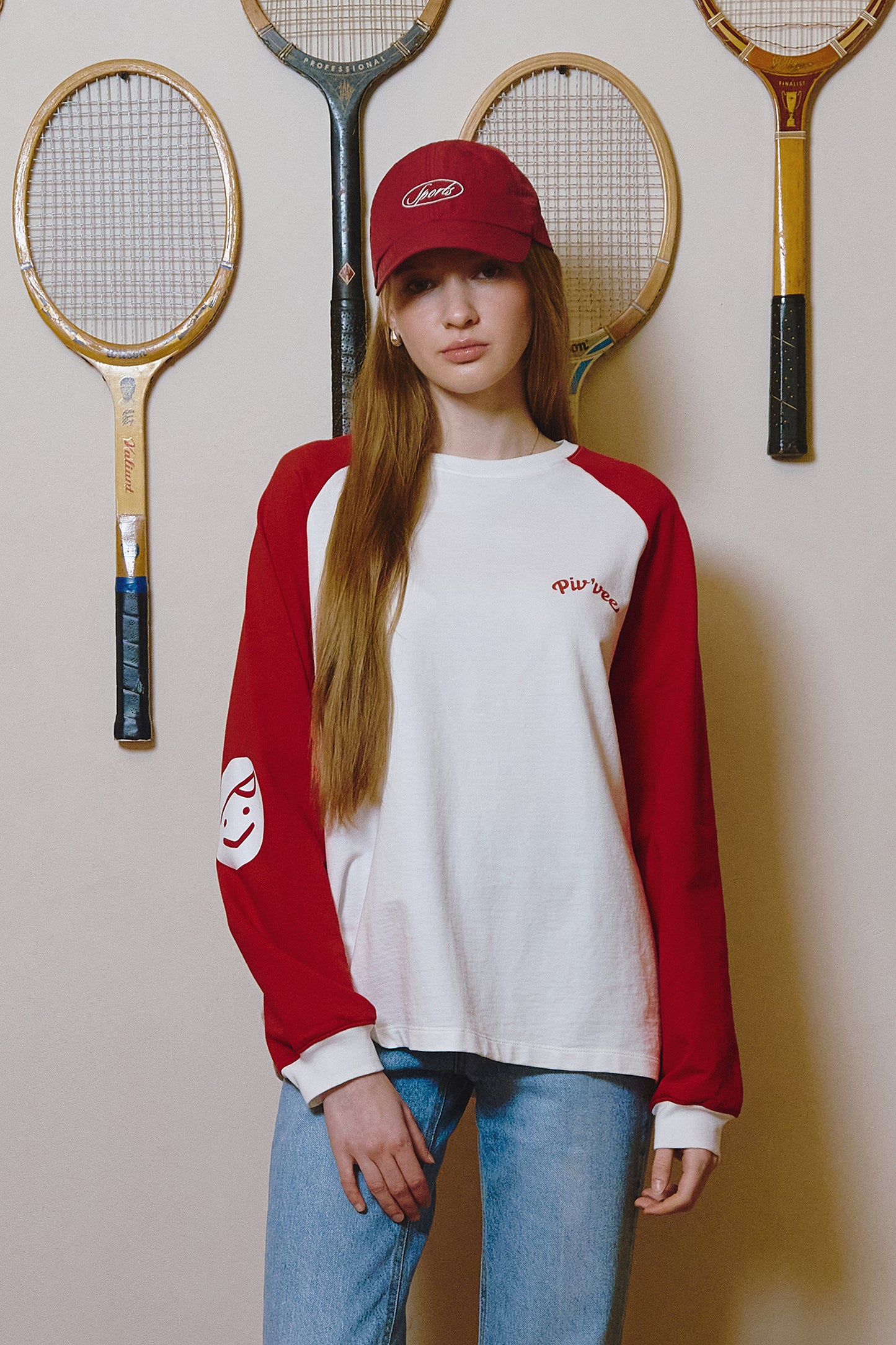 piv'vee twins raglan t-shirt - the golf season | one stop for your golf shopping!