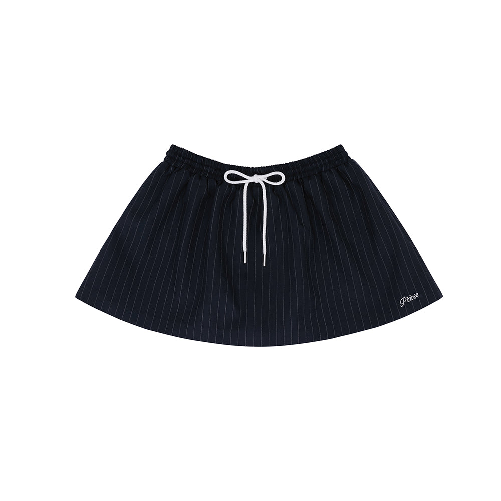piv'vee pinstripe drawstring mini skirt - the golf season | one stop for your golf shopping!