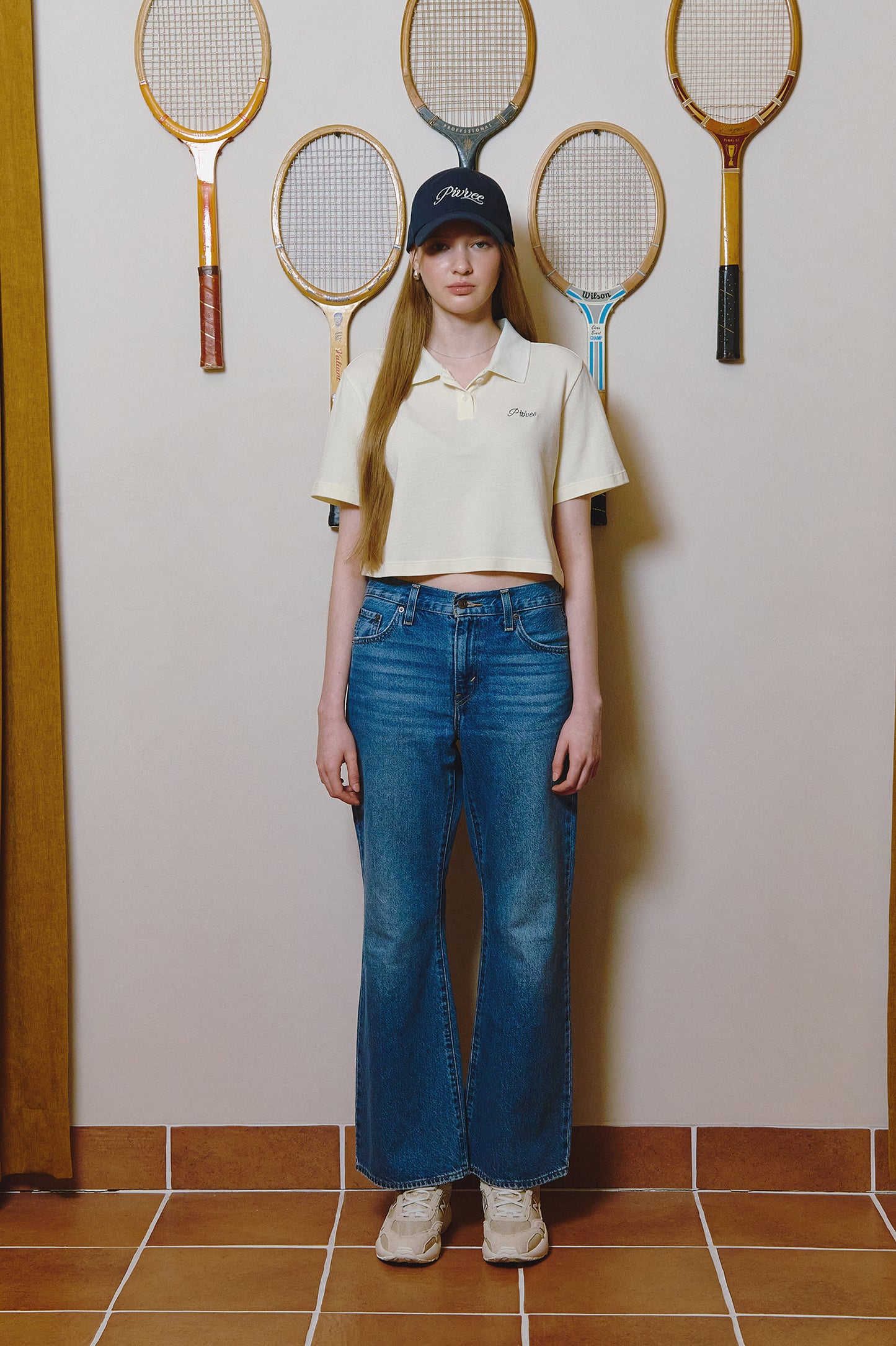 piv'vee lettering crop pk shirt - the golf season | one stop for your golf shopping!