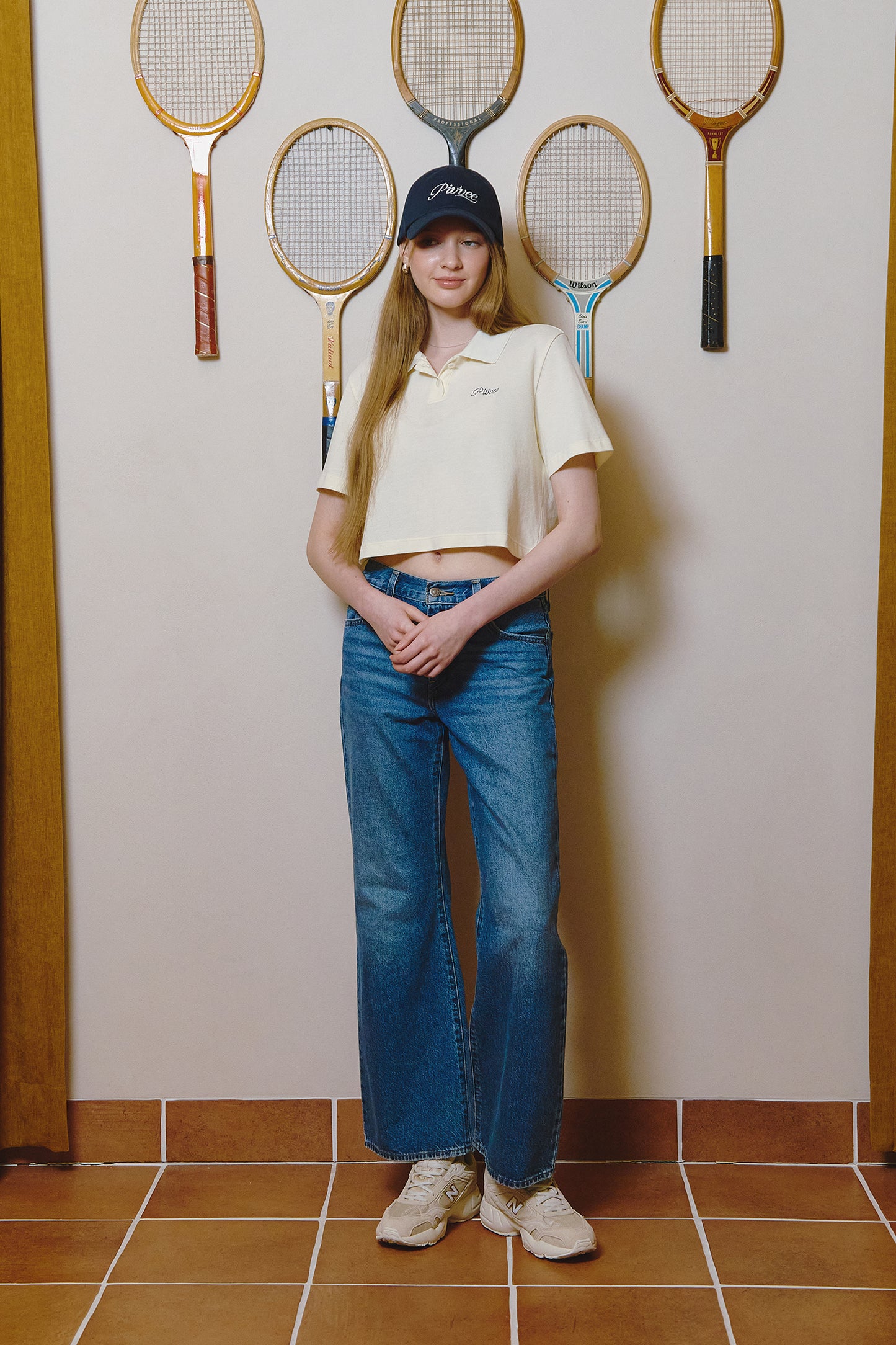 piv'vee lettering crop pk shirt - the golf season | one stop for your golf shopping!