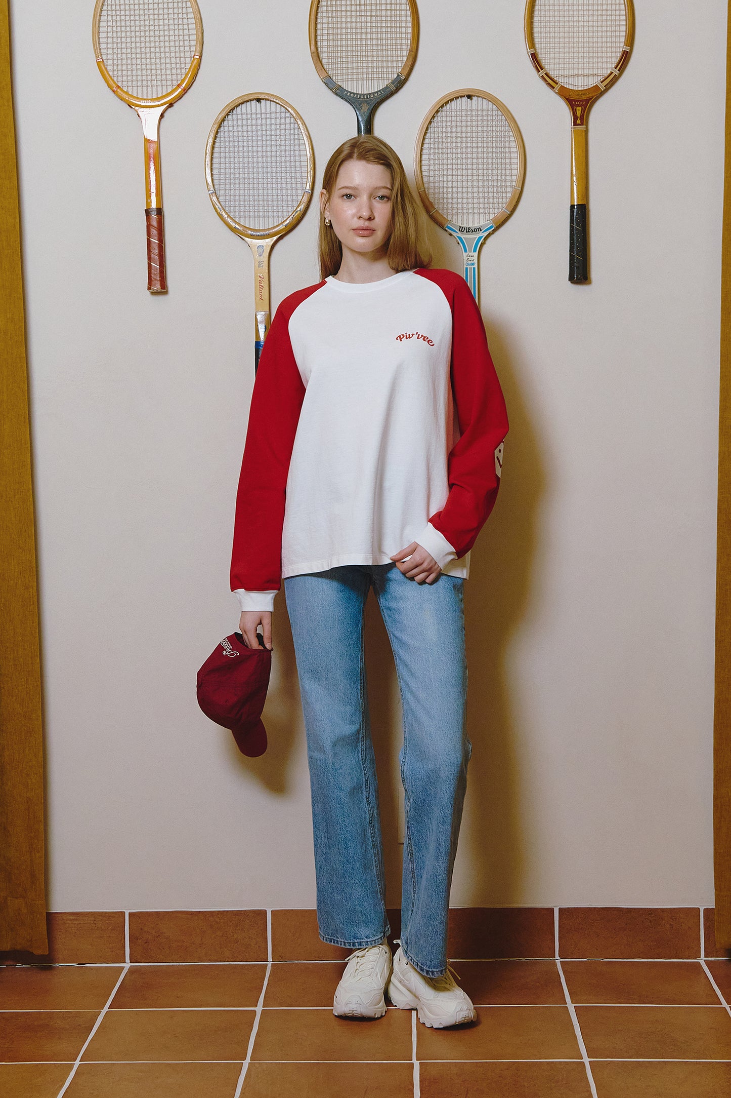 piv'vee twins raglan t-shirt - the golf season | one stop for your golf shopping!