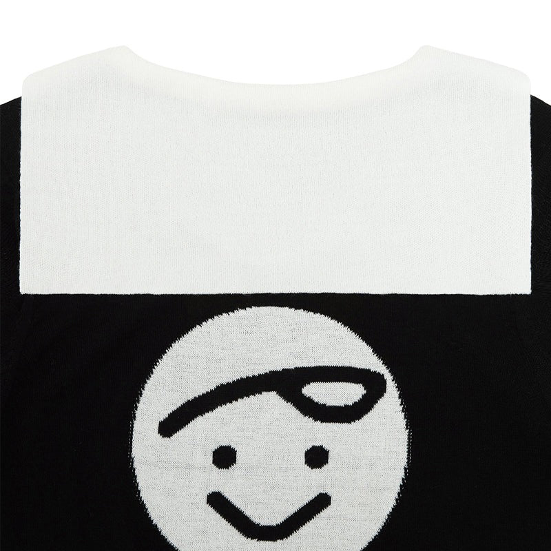 piv'vee sailor short sleeve knit top - black