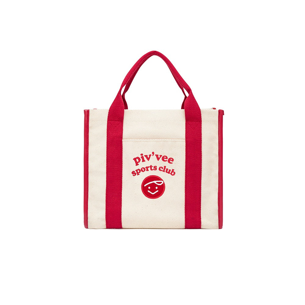 piv'vee sports club tote bag—cherry red