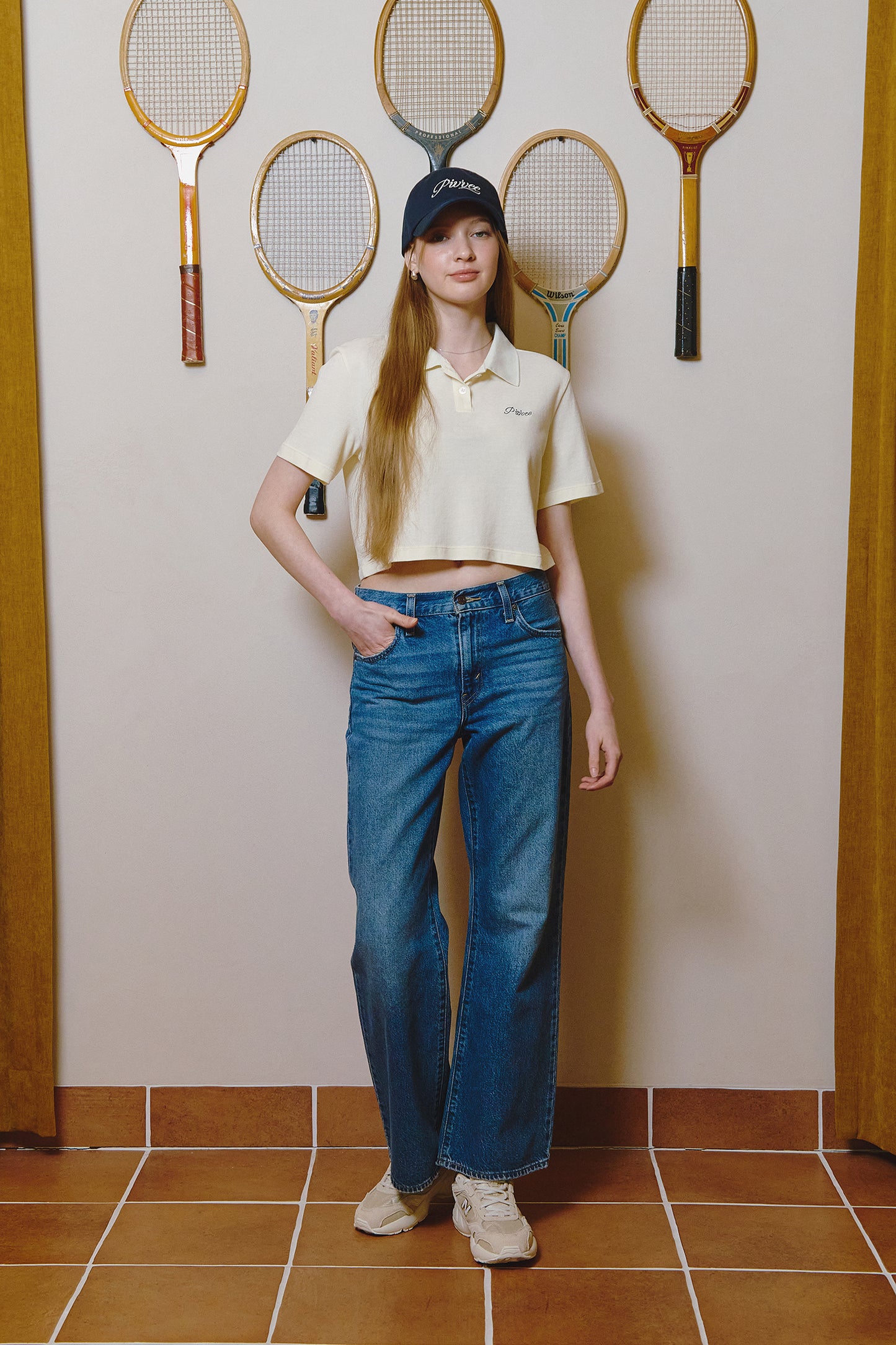 piv'vee lettering crop pk shirt - the golf season | one stop for your golf shopping!