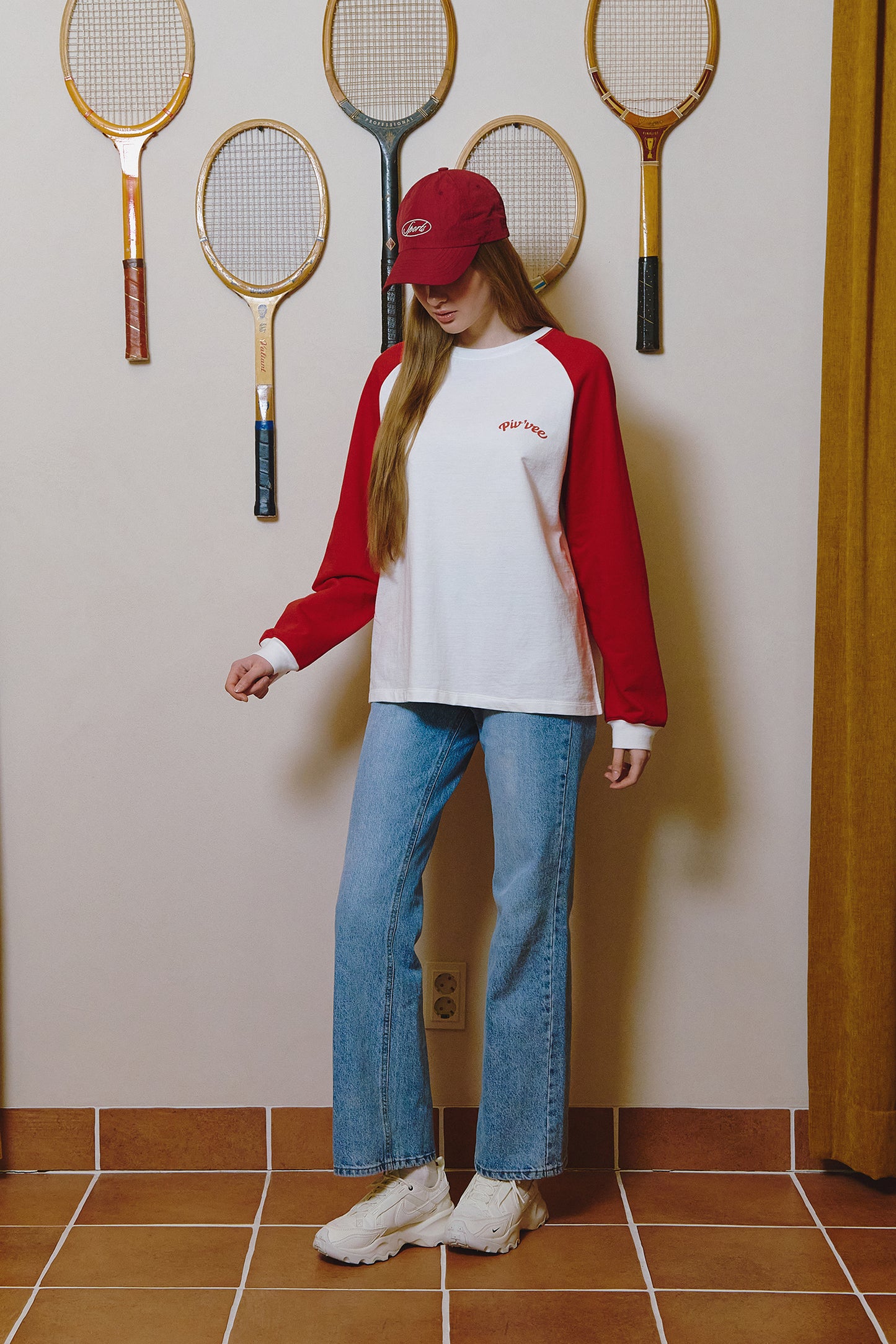 piv'vee twins raglan t-shirt - the golf season | one stop for your golf shopping!