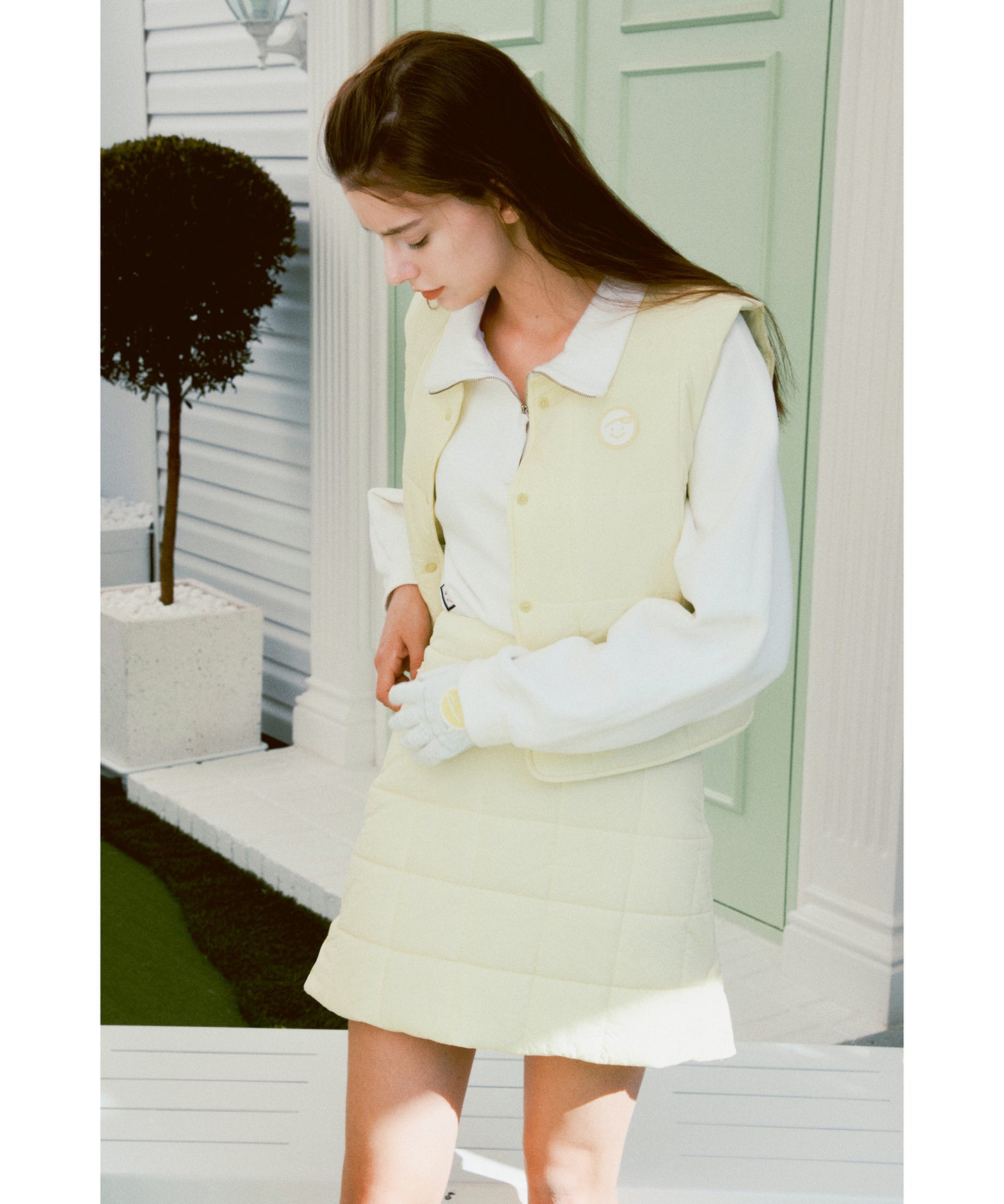 piv'vee crop quilted vest - the golf season | one stop for your golf shopping!