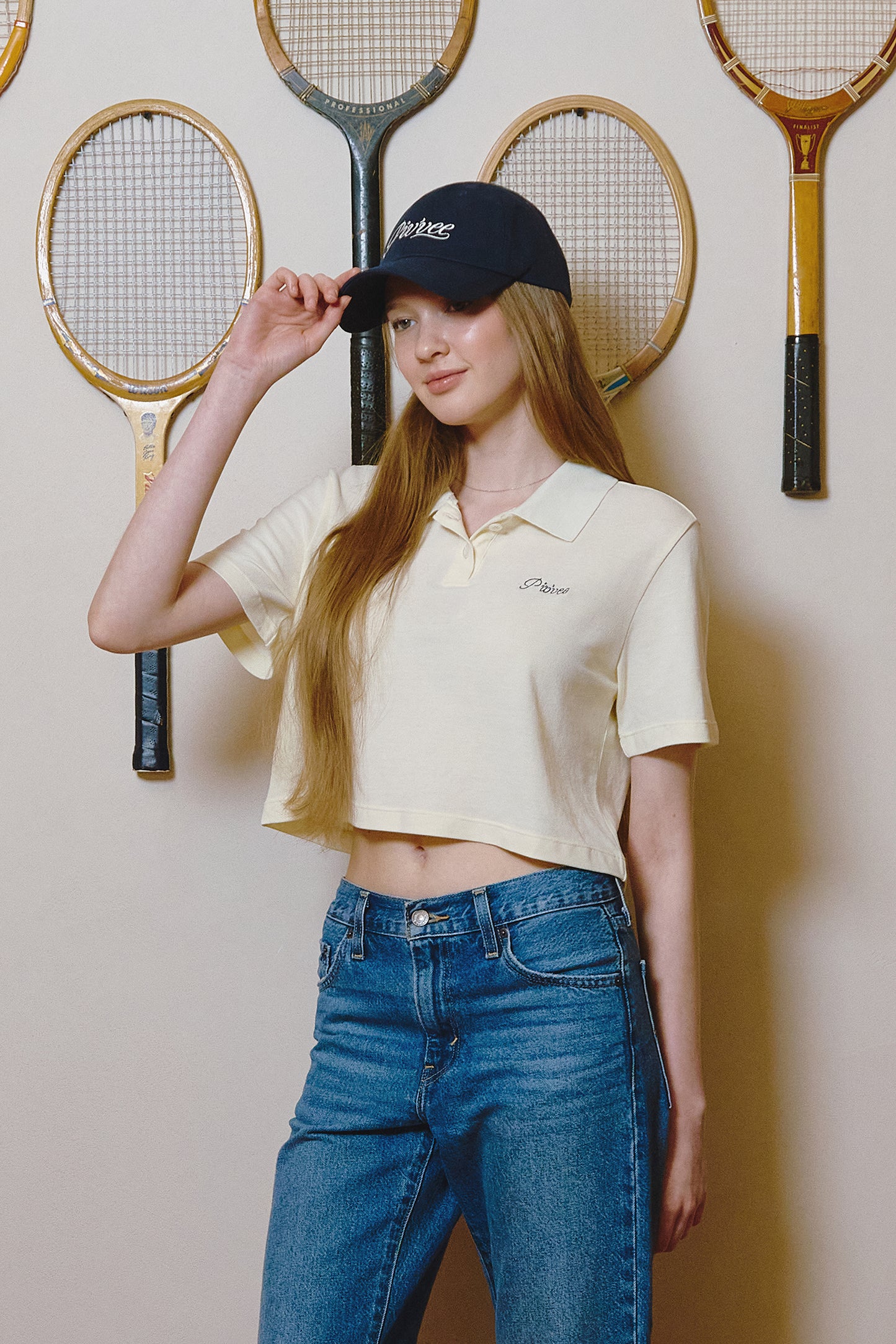 piv'vee lettering crop pk shirt - the golf season | one stop for your golf shopping!