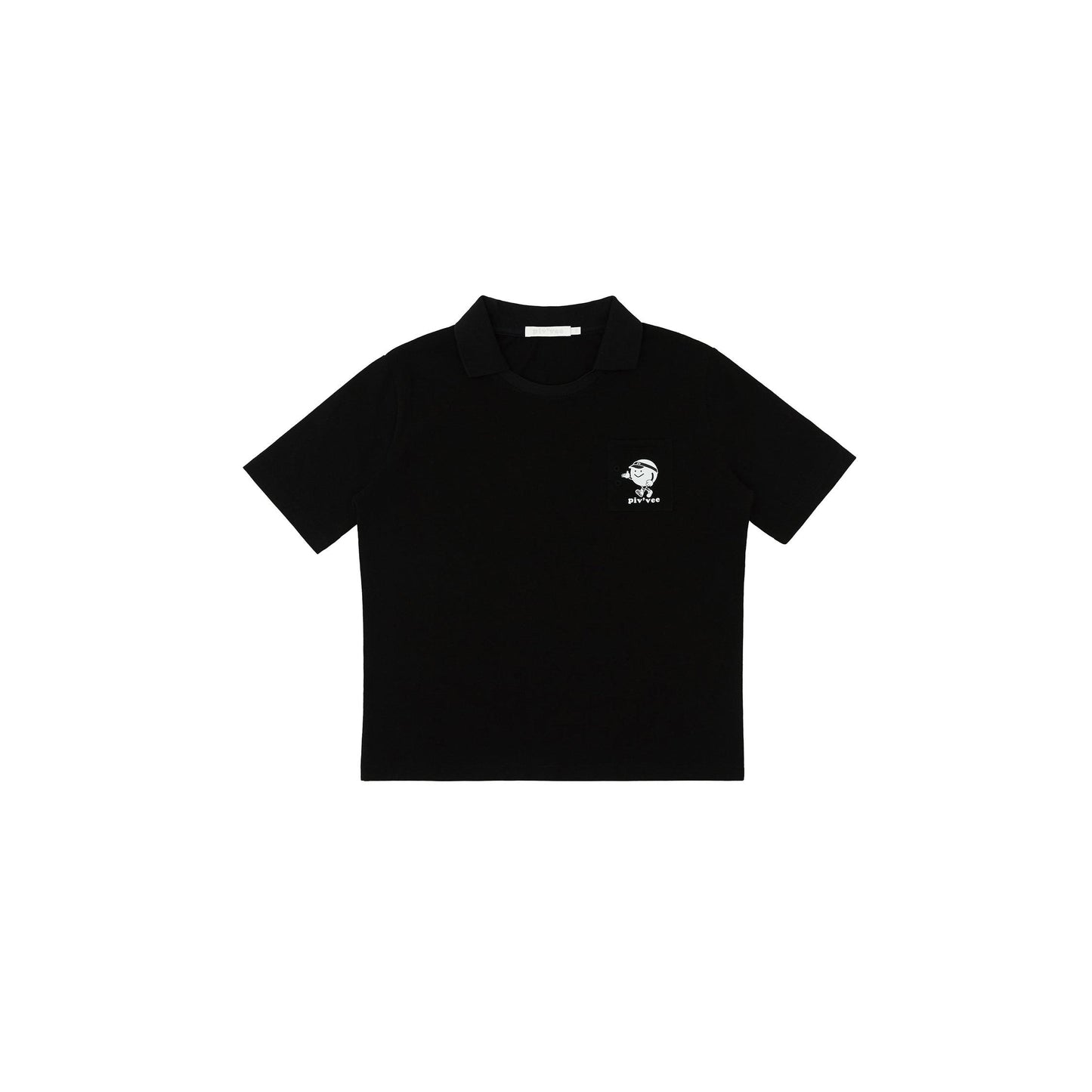 piv'vee caddi'vee tee holder collar t-shirt - the golf season | one stop for your golf shopping!
