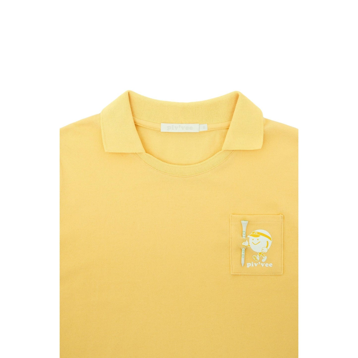 piv'vee caddi'vee tee holder collar t-shirt - the golf season | one stop for your golf shopping!