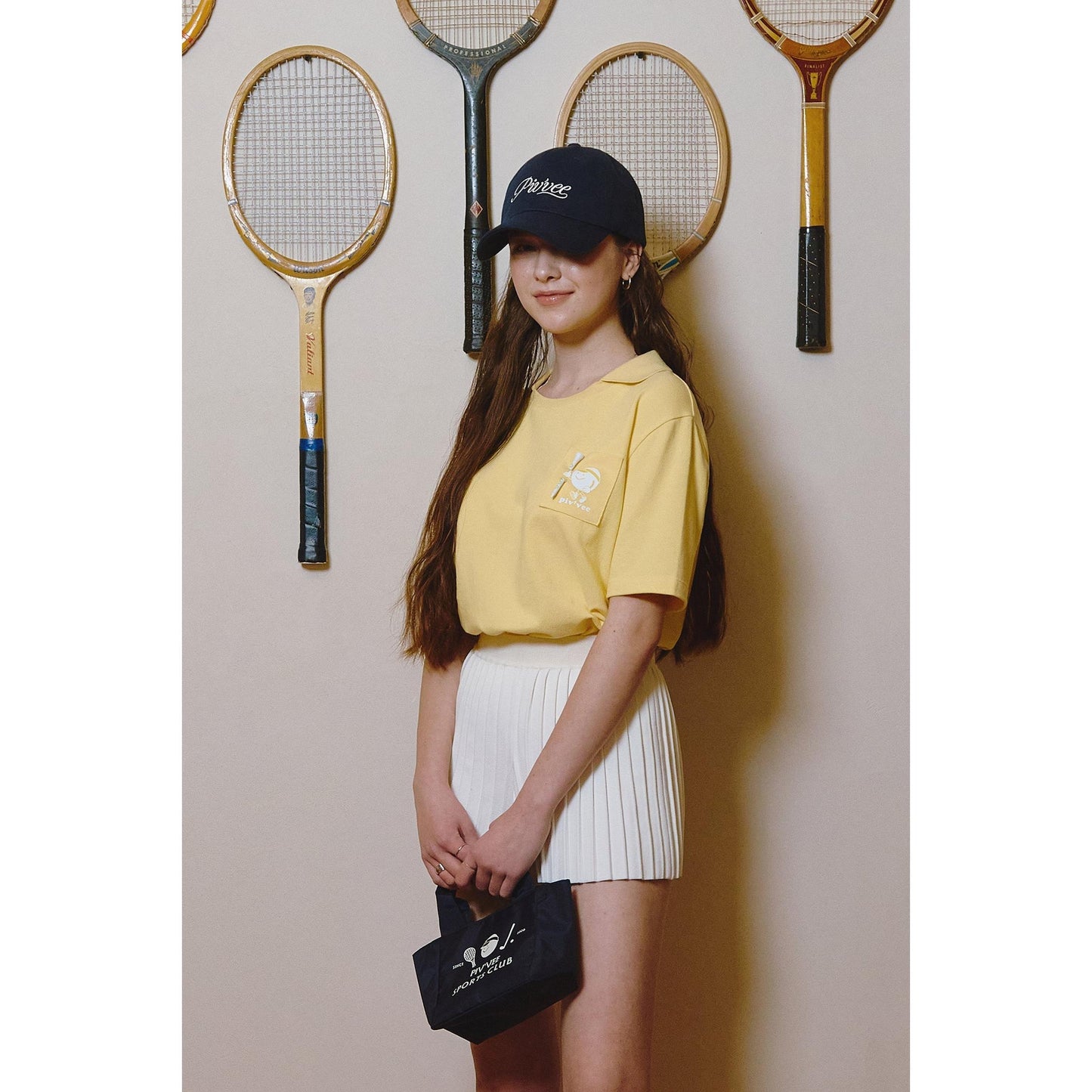 piv'vee caddi'vee tee holder collar t-shirt - the golf season | one stop for your golf shopping!