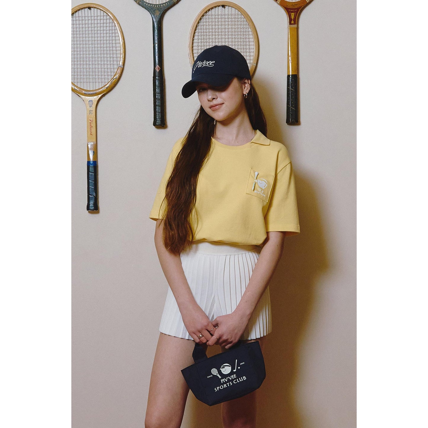 piv'vee caddi'vee tee holder collar t-shirt - the golf season | one stop for your golf shopping!
