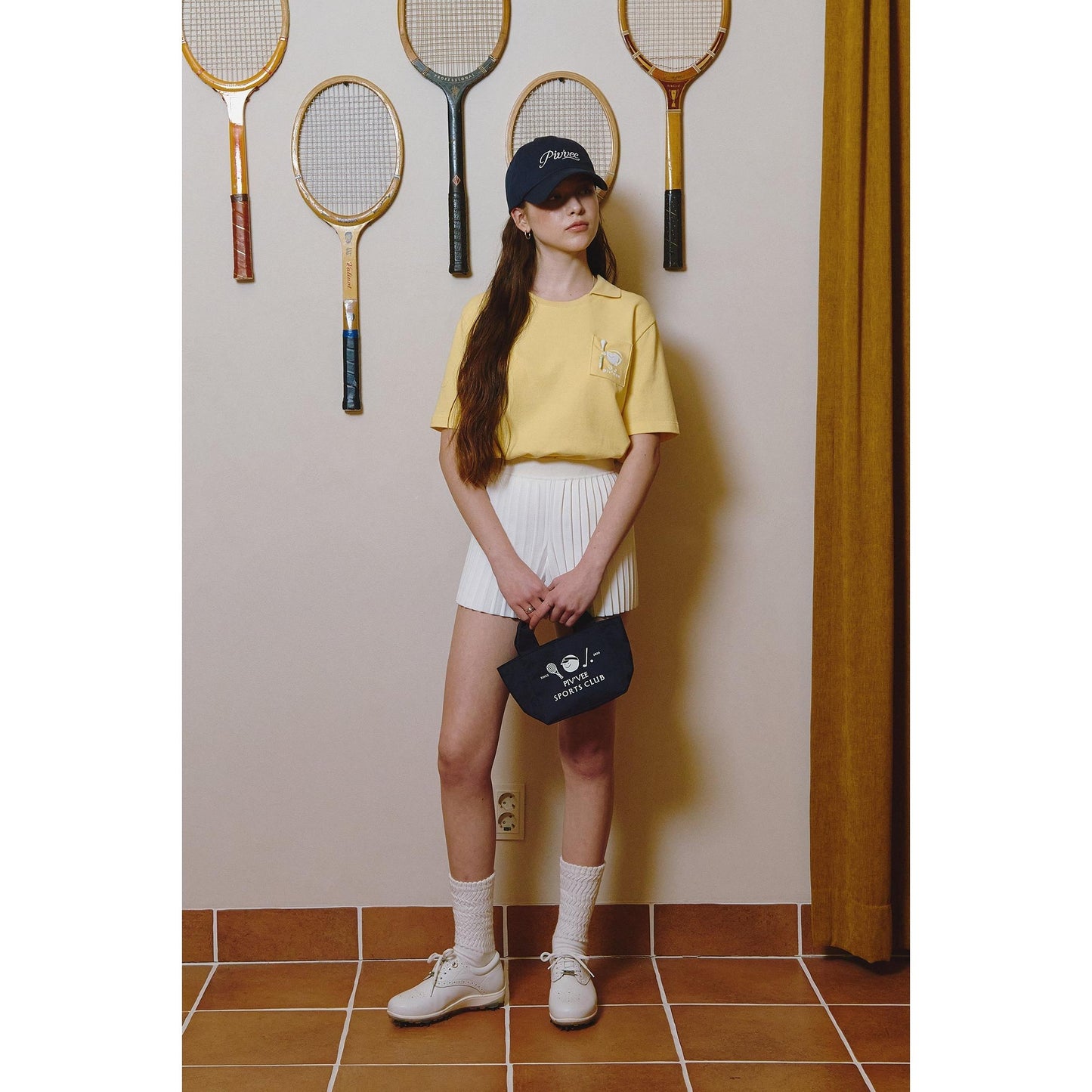 piv'vee caddi'vee tee holder collar t-shirt - the golf season | one stop for your golf shopping!