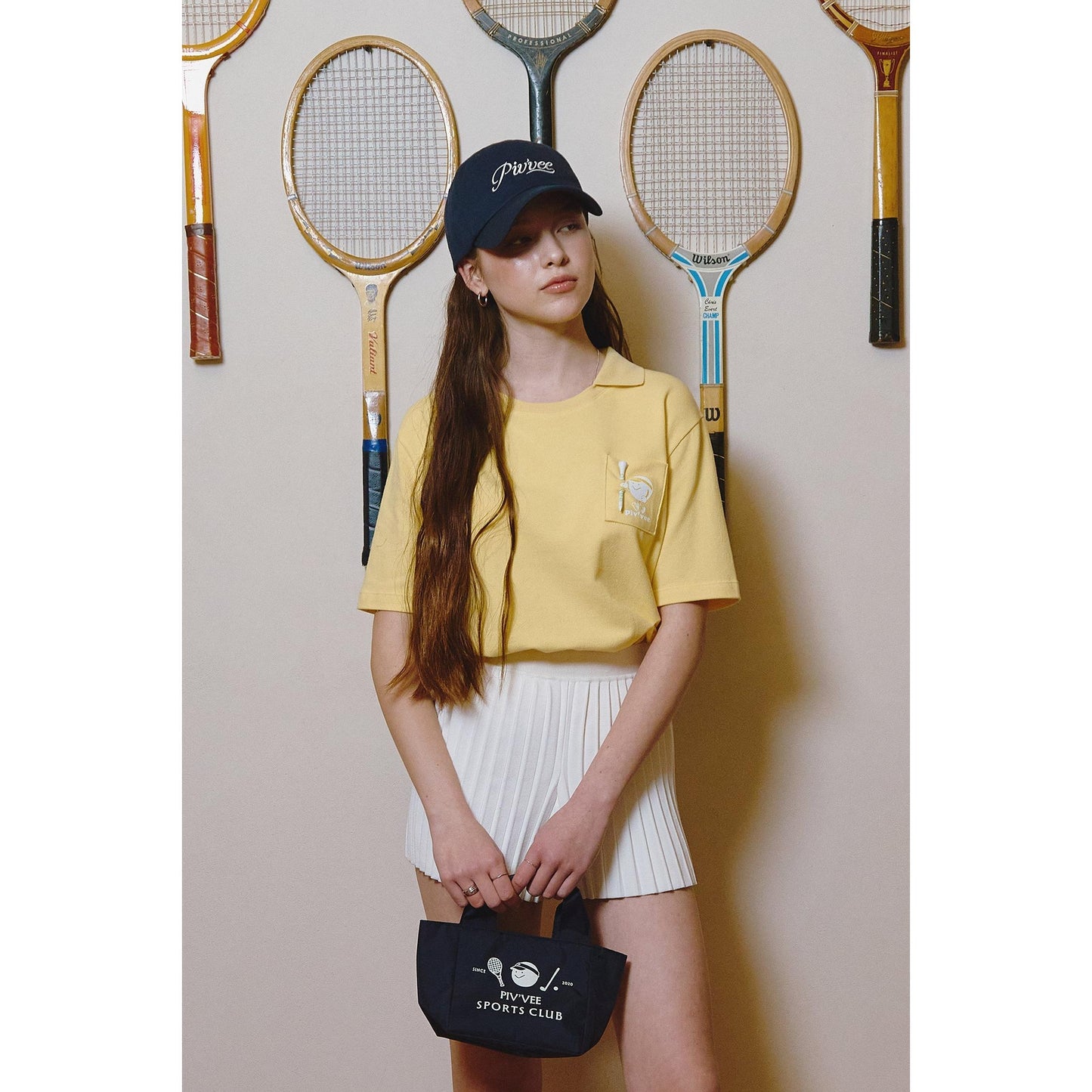 piv'vee caddi'vee tee holder collar t-shirt - the golf season | one stop for your golf shopping!