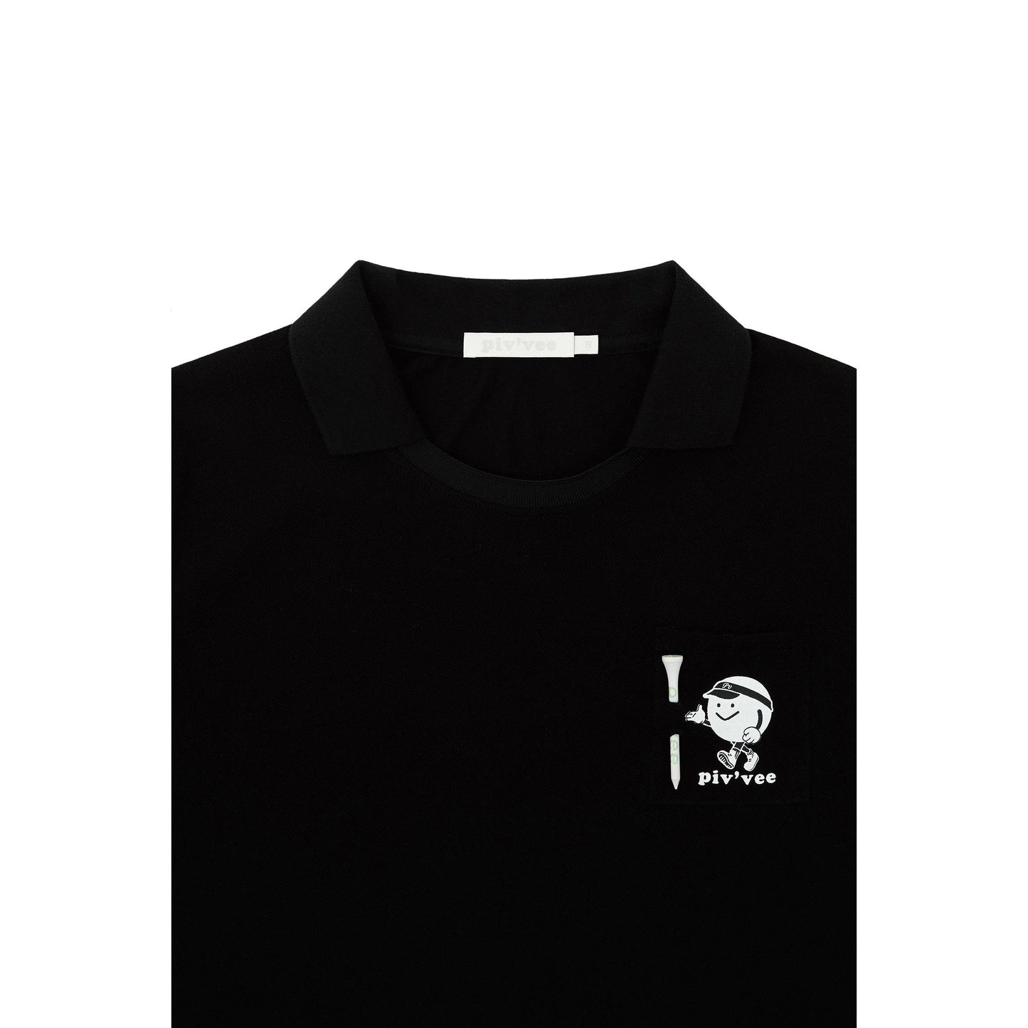 piv'vee caddi'vee tee holder collar t-shirt - the golf season | one stop for your golf shopping!