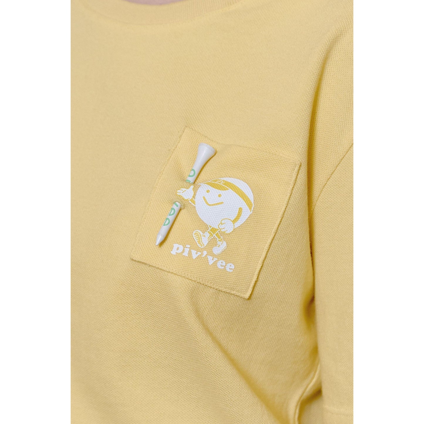 piv'vee caddi'vee tee holder collar t-shirt - the golf season | one stop for your golf shopping!