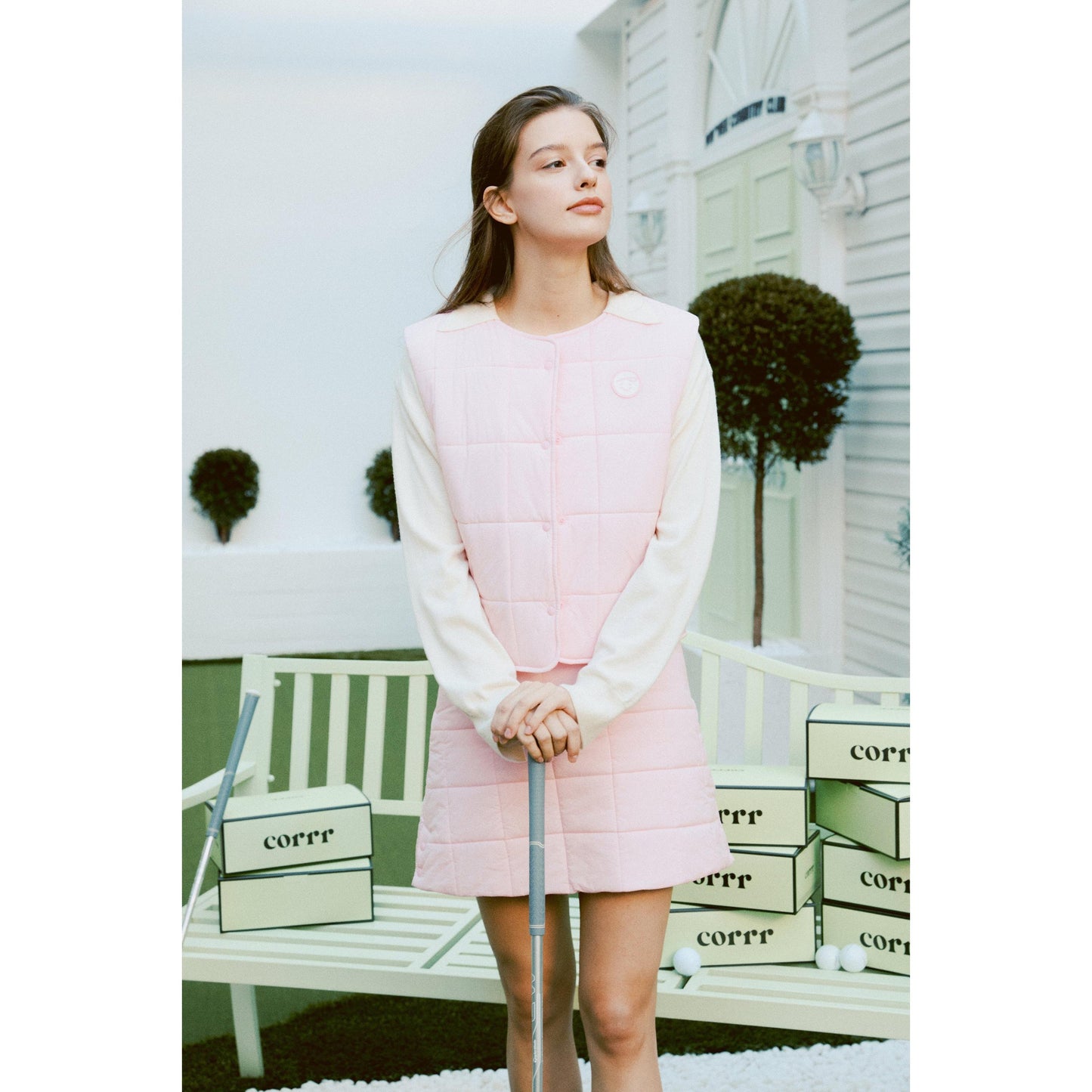 piv'vee crop quilted vest - the golf season | one stop for your golf shopping!