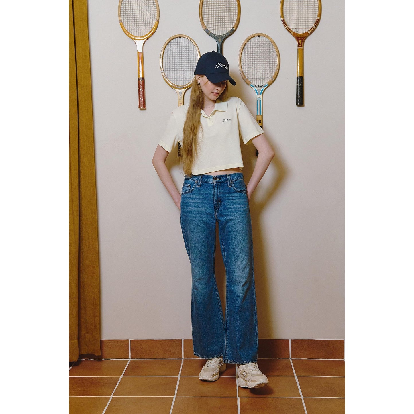piv'vee lettering crop pk shirt - the golf season | one stop for your golf shopping!