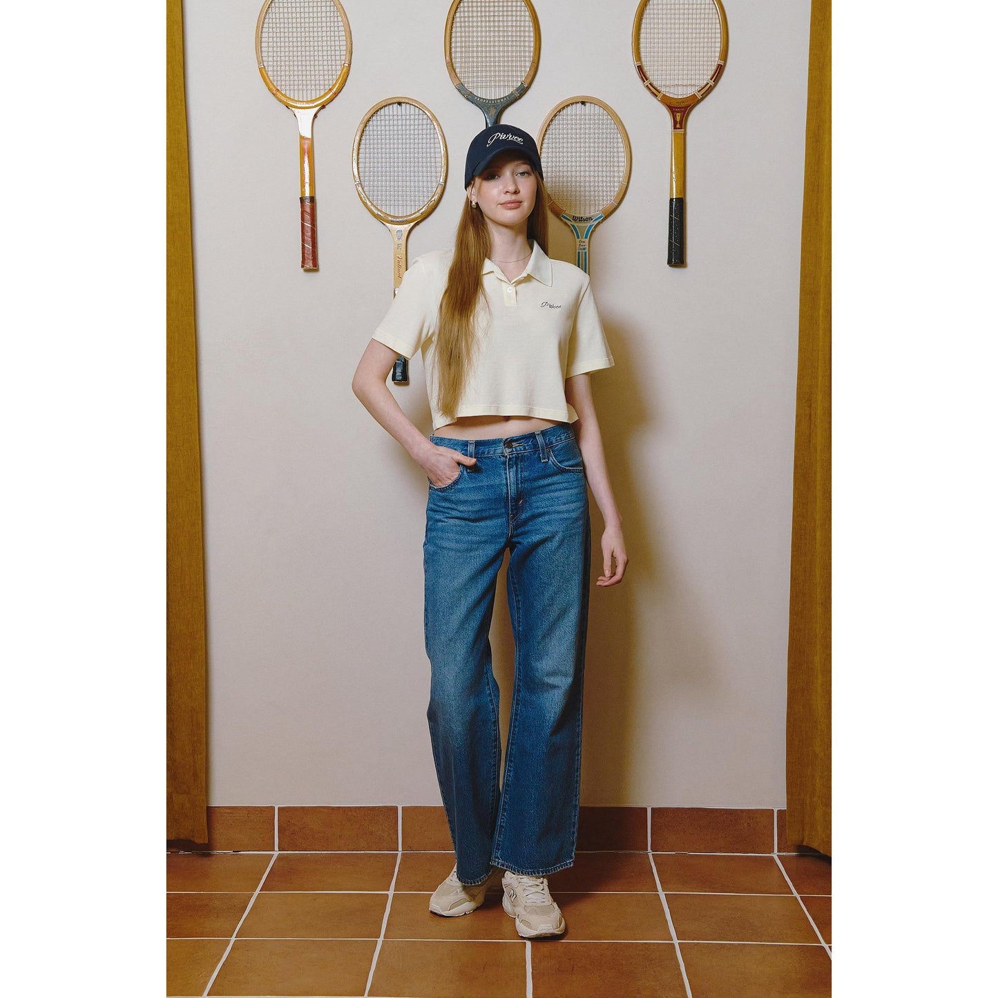 piv'vee lettering crop pk shirt - the golf season | one stop for your golf shopping!