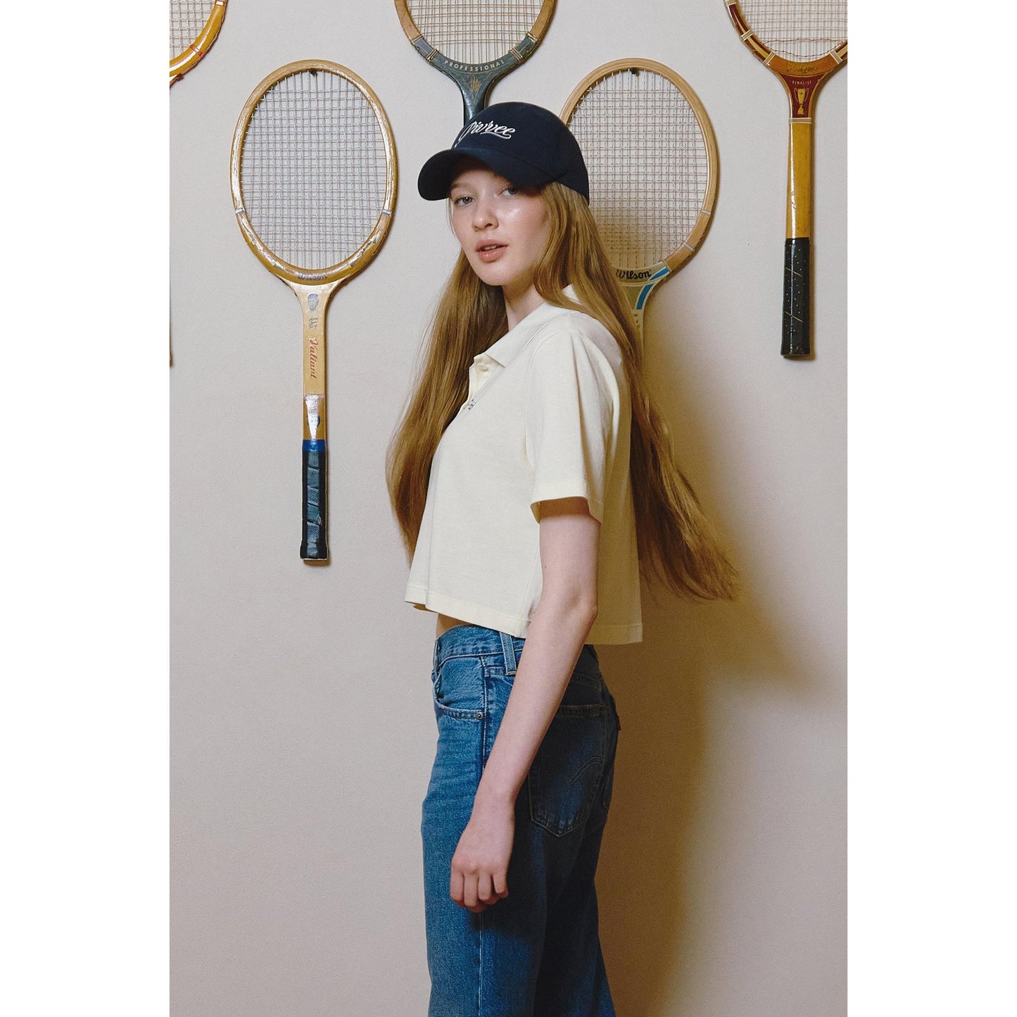 piv'vee lettering crop pk shirt - the golf season | one stop for your golf shopping!
