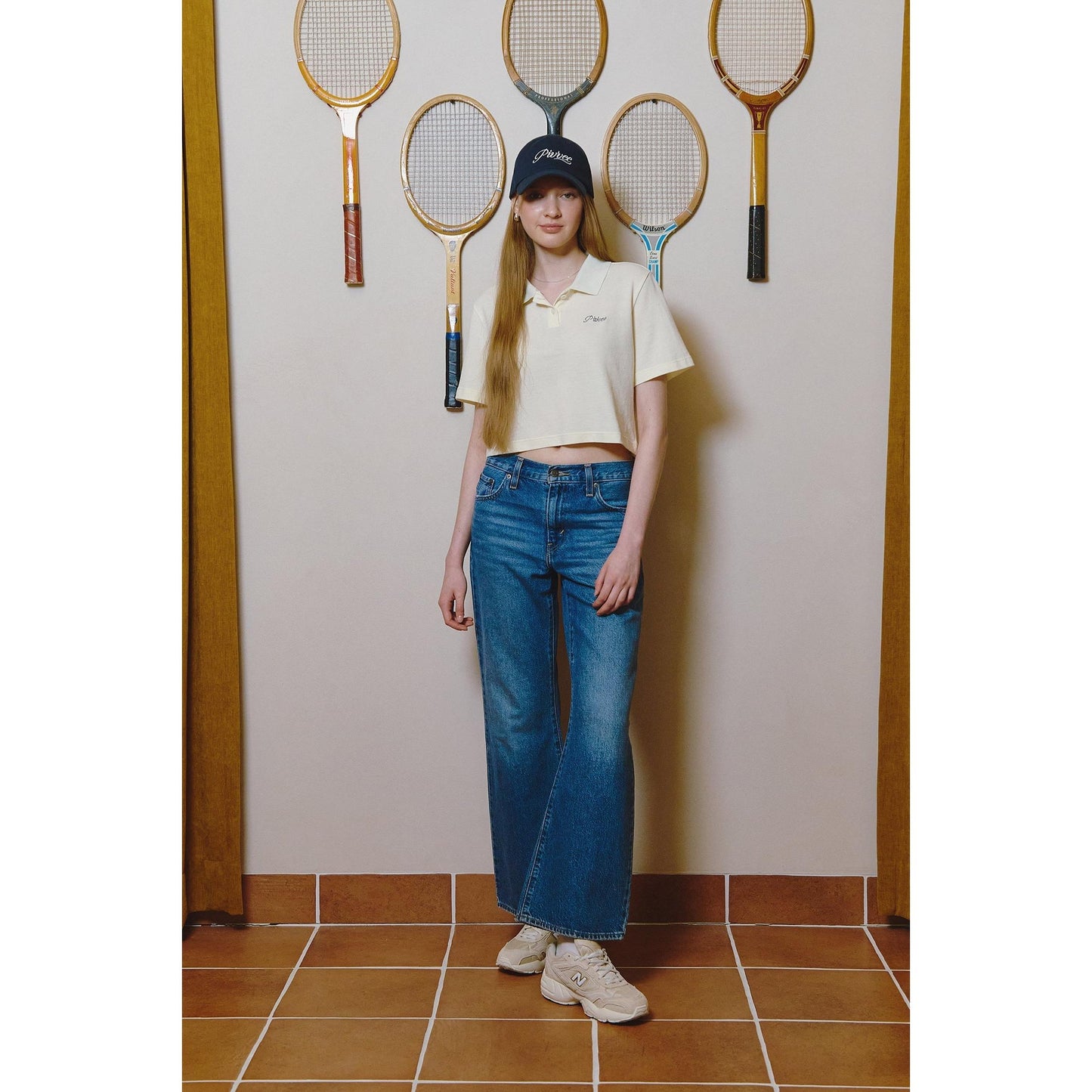 piv'vee lettering crop pk shirt - the golf season | one stop for your golf shopping!