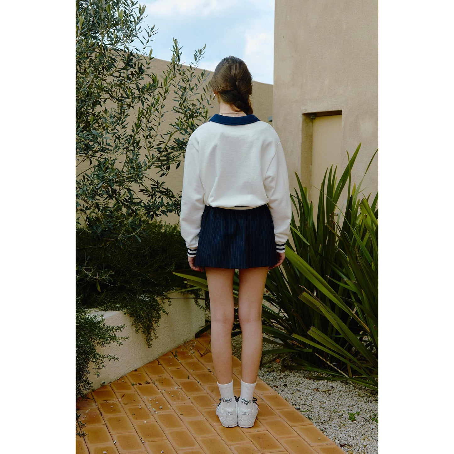 piv'vee pinstripe drawstring mini skirt - the golf season | one stop for your golf shopping!
