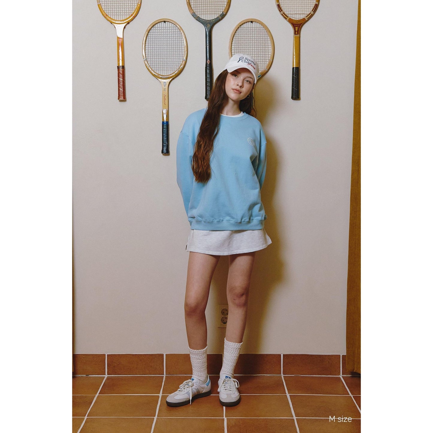piv'vee light blue sweatshirt for women, perfect for casual and sporty looks
