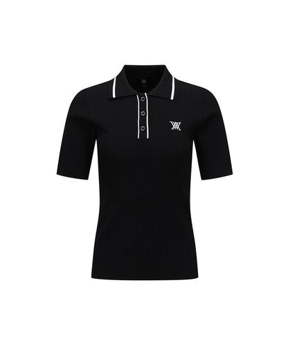 ANEW Golf Women's SM Stripe Texture Short Sleeve Sweater - The Golf Season | One Stop for Your Golf Shopping!