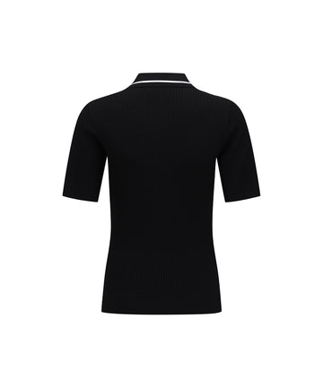 ANEW Golf Women's SM Stripe Texture Short Sleeve Sweater - The Golf Season | One Stop for Your Golf Shopping!