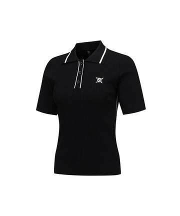 ANEW Golf Women's SM Stripe Texture Short Sleeve Sweater - The Golf Season | One Stop for Your Golf Shopping!