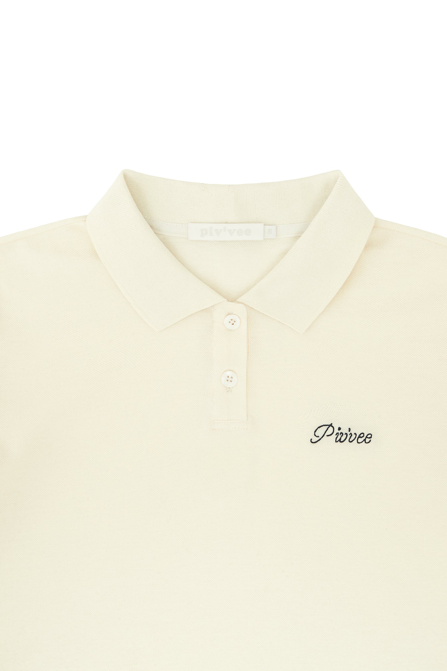 Piv'vee Lettering Crop PK Shirt - The Golf Season | One Stop for Your Golf Shopping!