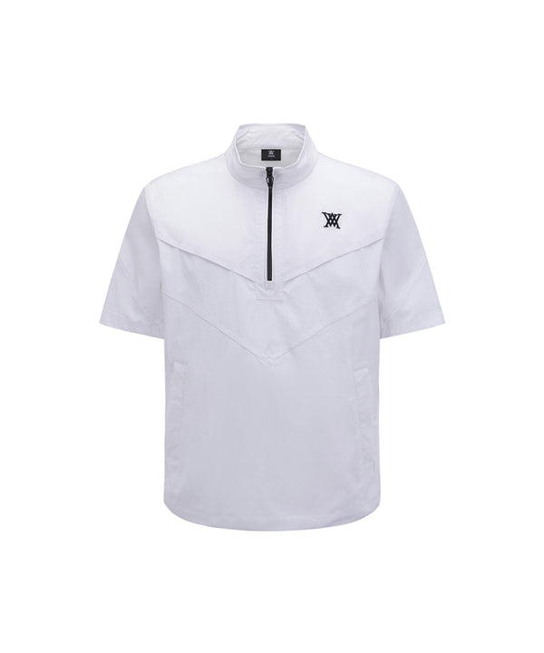 ANEW Men's SM Short Sleeve Anorak Jacket - White - The Golf Season | One Stop for Your Golf Shopping!