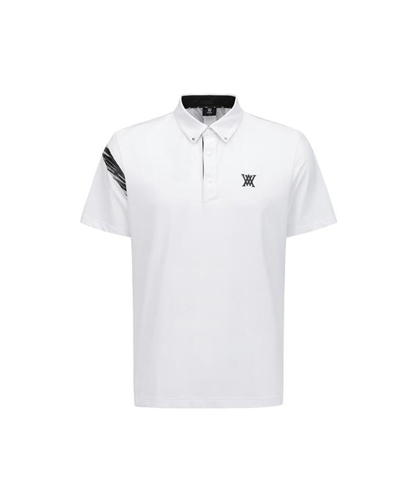 ANEW Men's SM Signature Logo Short T-Shirt - White - The Golf Season | One Stop for Your Golf Shopping!