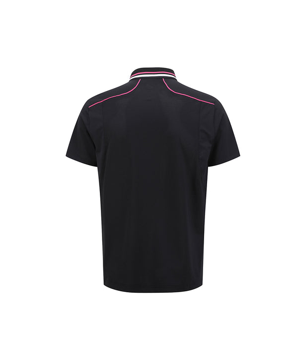 ANEW Men's SM Knit Collar Short T-Shirt - Black - The Golf Season | One Stop for Your Golf Shopping!