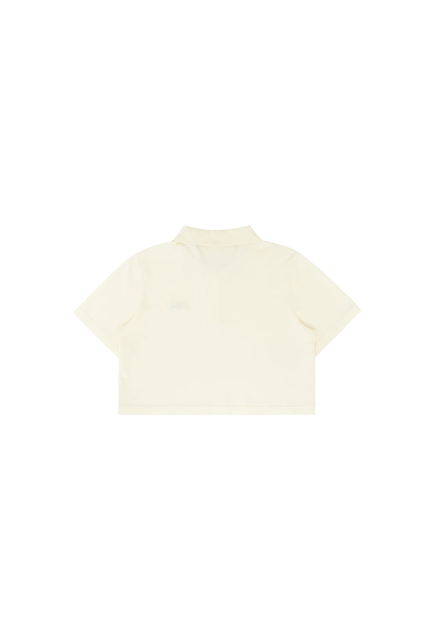Piv'vee Lettering Crop PK Shirt - The Golf Season | One Stop for Your Golf Shopping!