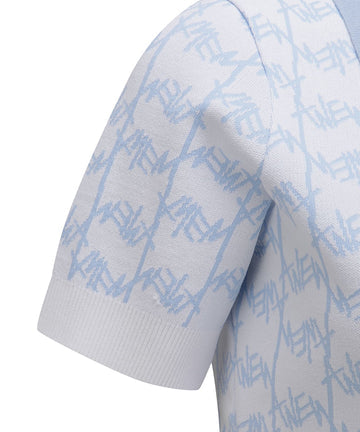 ANEW Golf Women's SM Logo Pattern Short Sleeve Sweater - The Golf Season | One Stop for Your Golf Shopping!