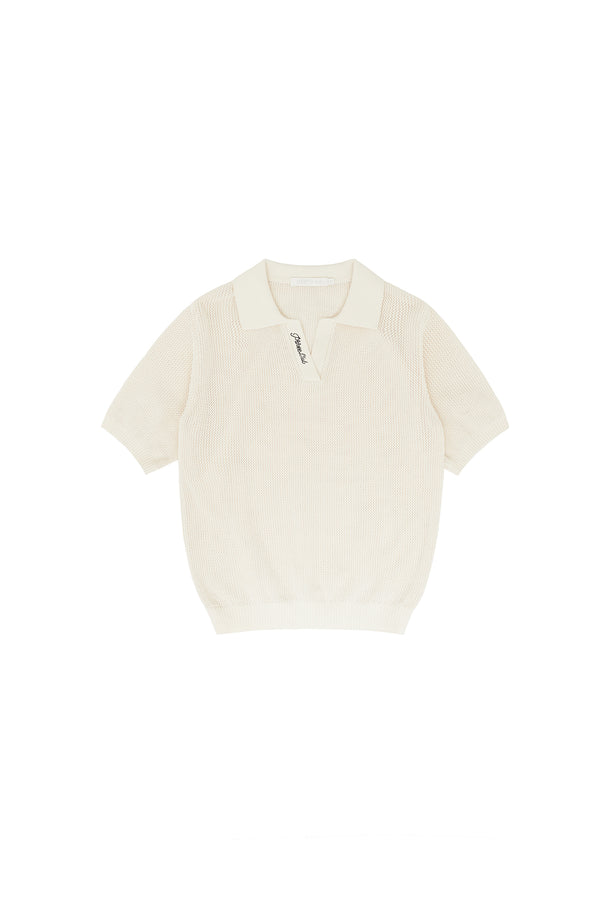 Piv'vee Club Open Collar Knit Top - The Golf Season | One Stop for Your Golf Shopping!