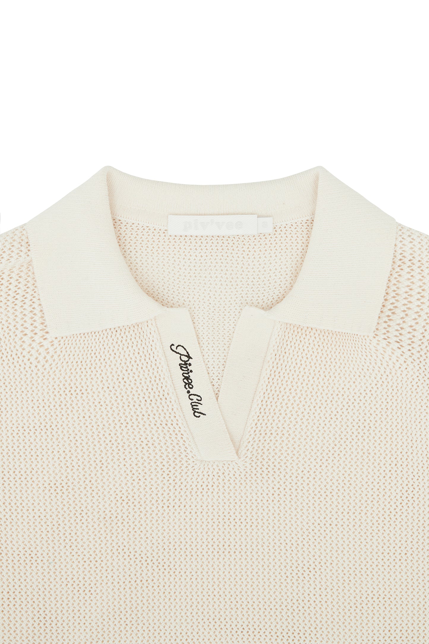 piv'vee club open collar knit top - the golf season | one stop for your golf shopping!