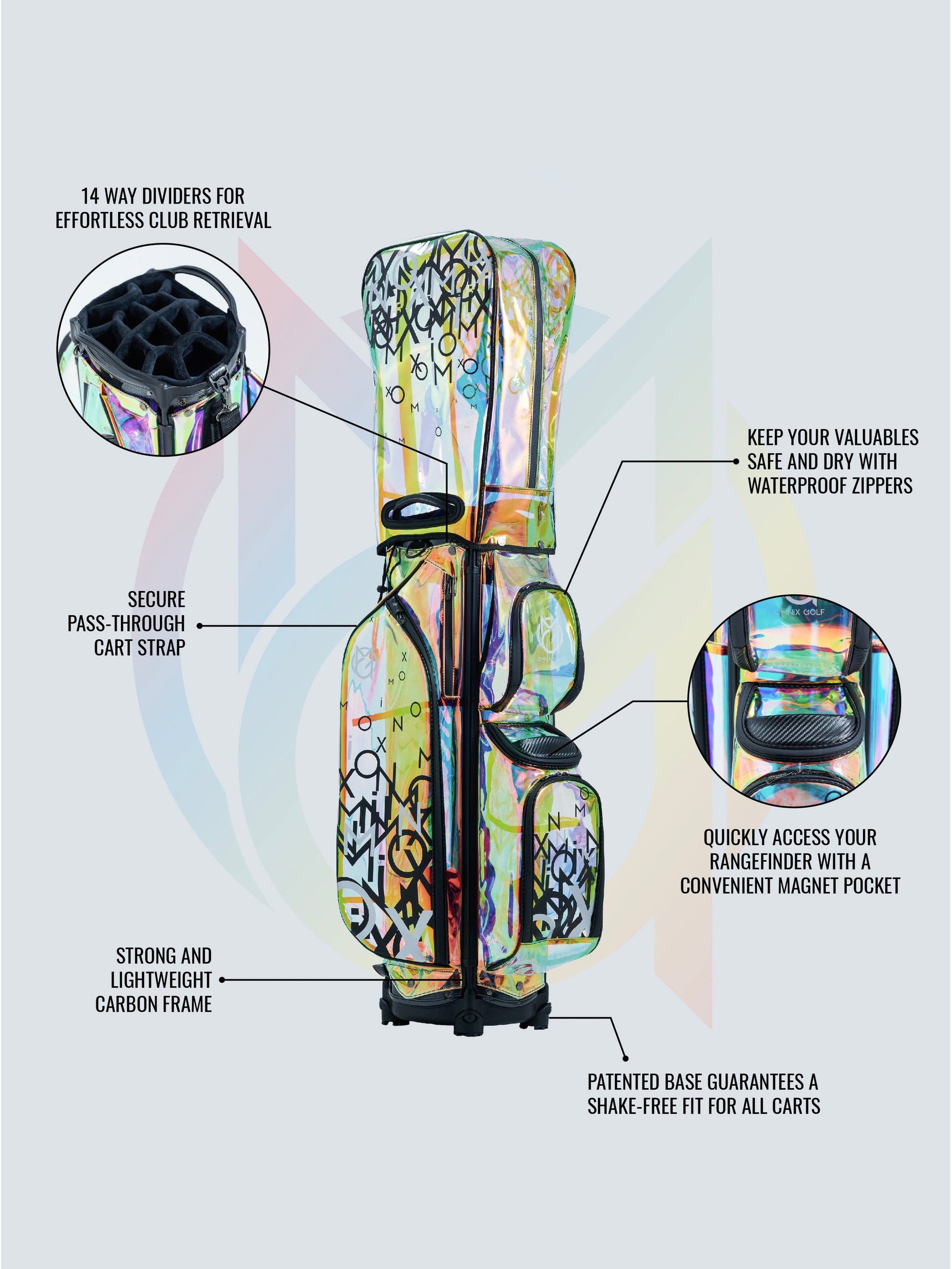 Luxury Cart Bag | Black Vodka - The Golf Season | One Stop for Your Golf Shopping!