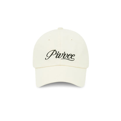 Piv'vee Lettering Ball Cap-Beige