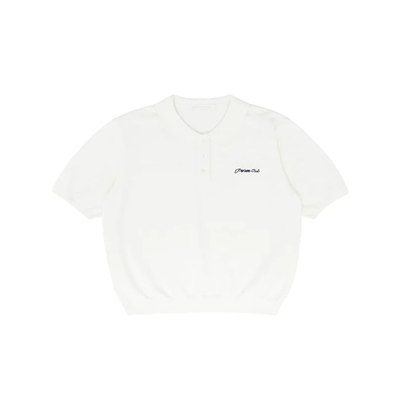 piv'vee club cotton knit pk shirt-cloud white