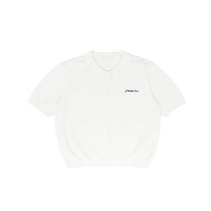 Piv'vee Club Cotton Knit PK Shirt-Cloud White