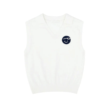 Piv‘vee Cool Cotton Sleeveless Knit Collar Top - Cloud White