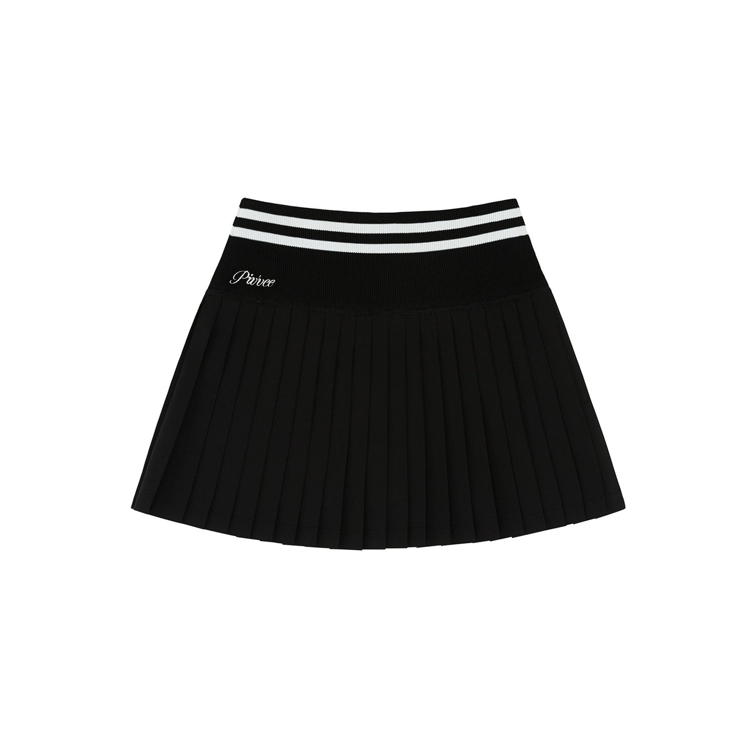 piv'vee hybrid pleated skirt-ebony black