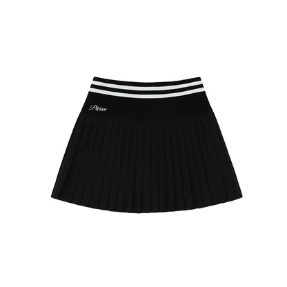 Piv'vee Hybrid Pleated Skirt-Ebony black