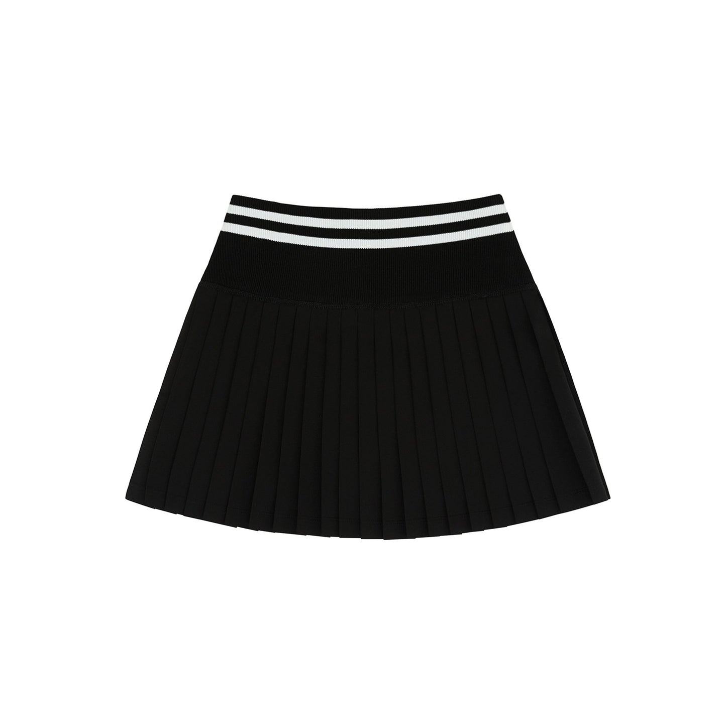 piv'vee hybrid pleated skirt-ebony black